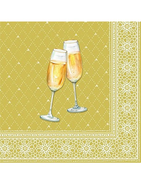 Happy New Year - Golden Drinks Cocktail Napkins