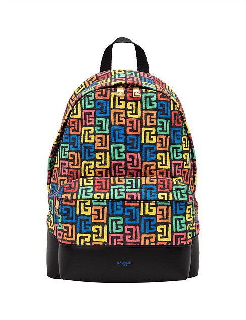 LABYRINTH MONOGRAM CANVAS BACKPACK