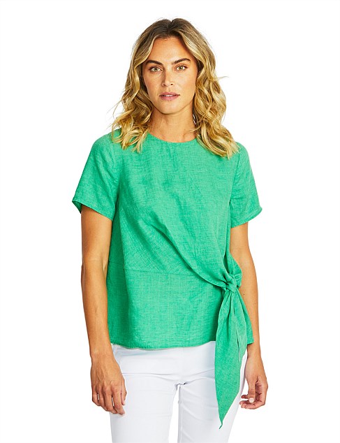 Jasmine Linen Knot Top