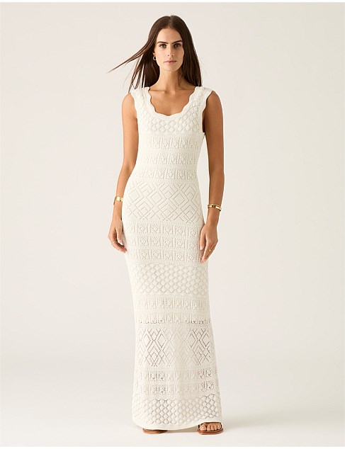 BRUNA POINTELLE MIDI DRESS