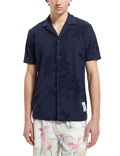 Terry Jacquard short sleeve shirt