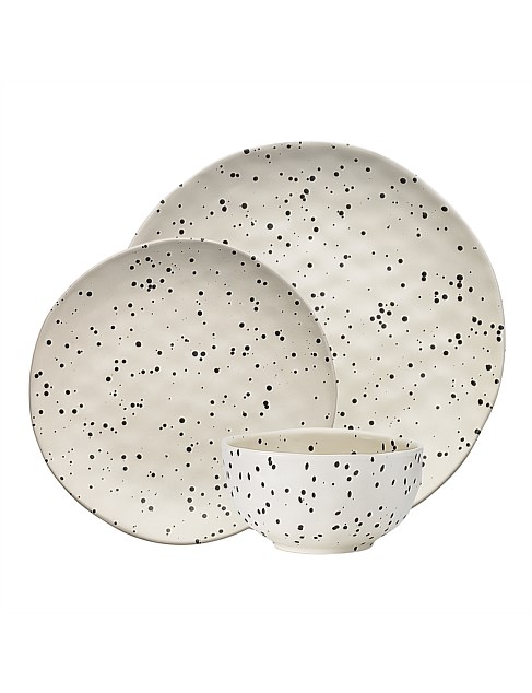 Speckle 12pce Dinnerset Polka