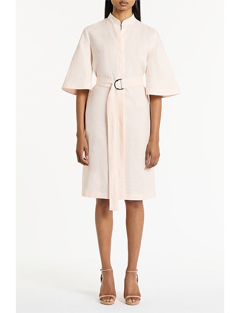 ROSA LINEN BOX SLEEVE SHIRT DRESS