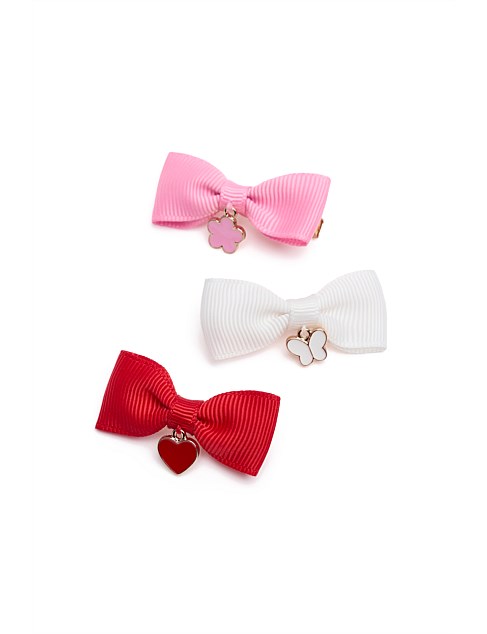 BOW CHARM DUCK CLIPS