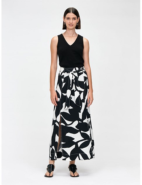 SHADOW LEAF MAXI SKIRT