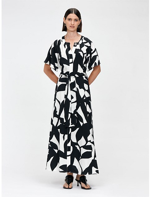 SHADOW LEAF MAXI DRESS