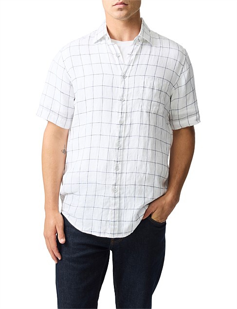 AVONDEN SHORT SLEEVE SHIRT - IVORY