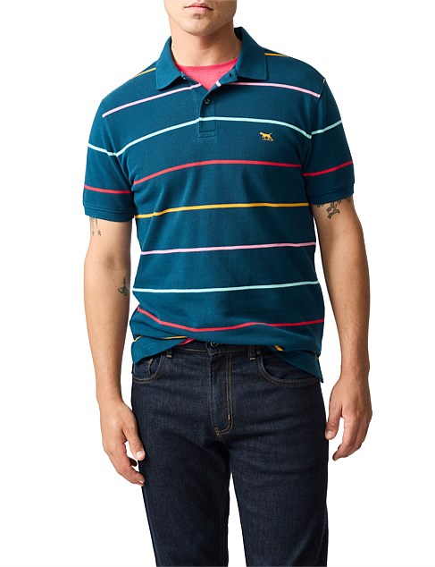 JUDSON SHORT SLEEVE SPORTS FIT POLO - DEEP TEAL