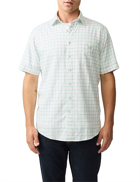 TIMPANYS SHORT SLEEVE SHIRT - GUAVA