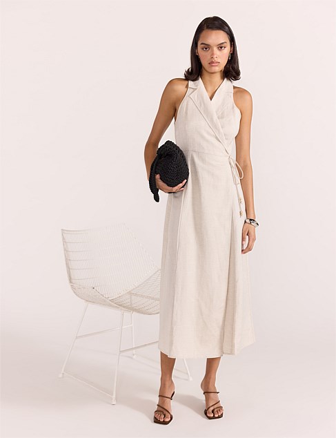 HARPER WRAP MIDI DRESS