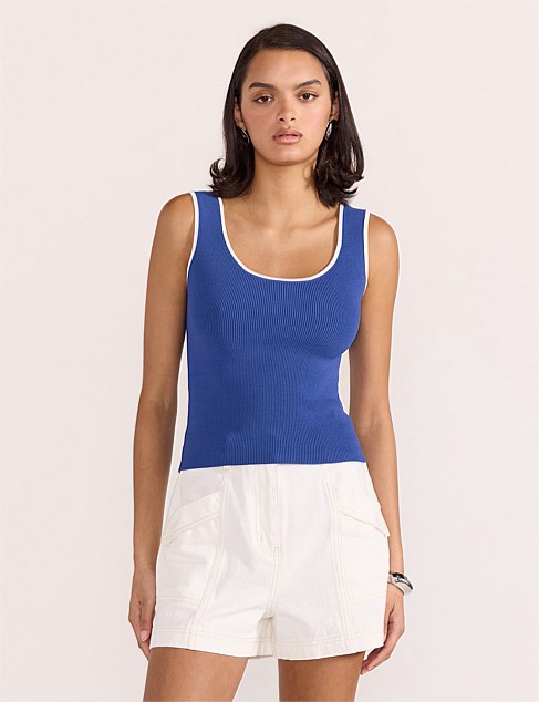 THEA CONTRAST KNIT TANK