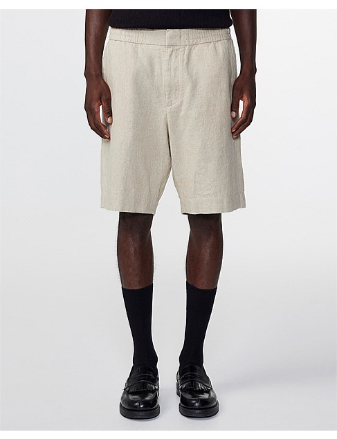 Seb Draw String Elastic Waist Linen Short