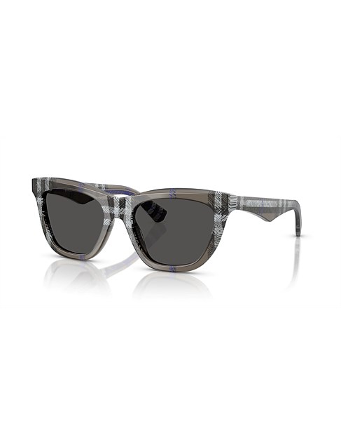 Cat Eye CHECK LICHEN DARK GREY Sunglasses