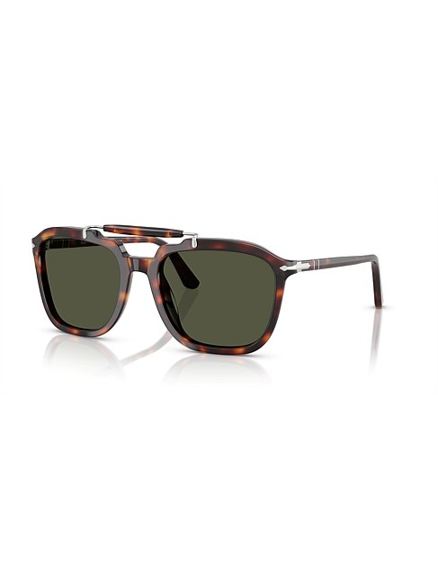 Square HAVANA GREEN Sunglasses