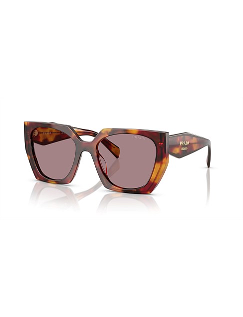 Rectangle POPPY TORTOISE LIGHT PURPLE BROWN Sunglasses