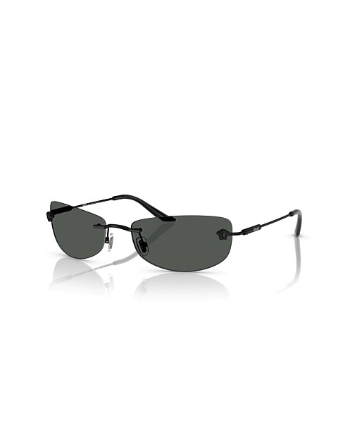 Rectangle MATTE BLACK DARK GREY Sunglasses