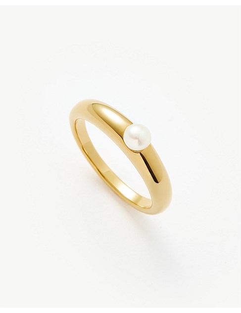 BUTTON PEARL CLASSIC STACKING RING