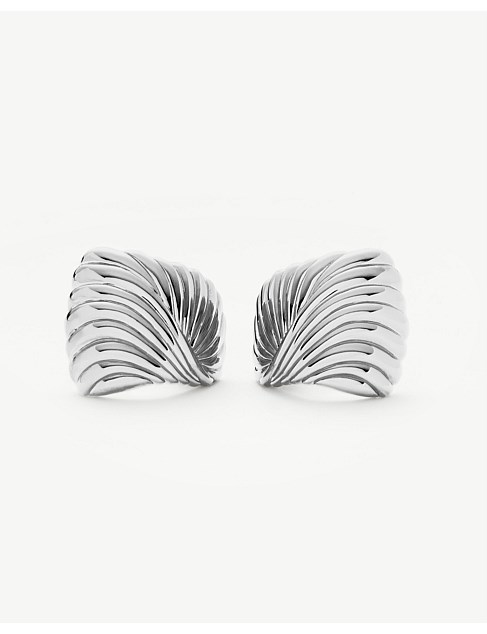 WAVY RIDGE RIPPLE OVERSIZED STUD EARRINGS