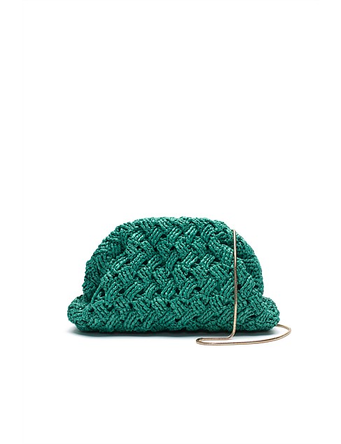 STRAW WOVEN CLUTCH