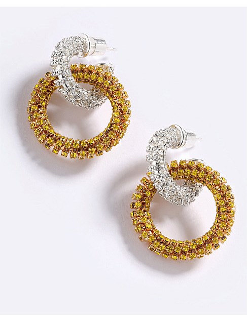 WILD SPARKLE DOUBLE HOOPS