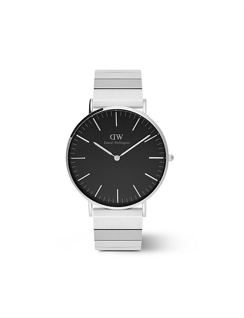 Classic Piano Sterling 40mm Black Dial Watch