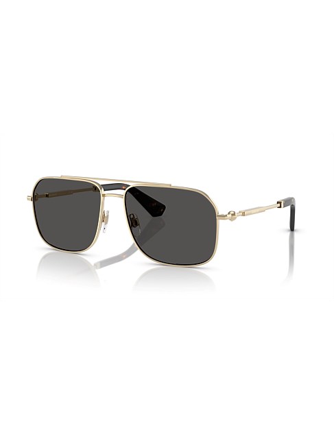 Irregular SILVER DARK GREY Sunglasses