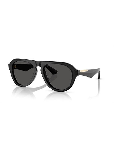 Square CHECK GREEN DARK GREY Sunglasses