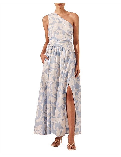 Mamounia Asymmetrical Gathered Maxi Dress