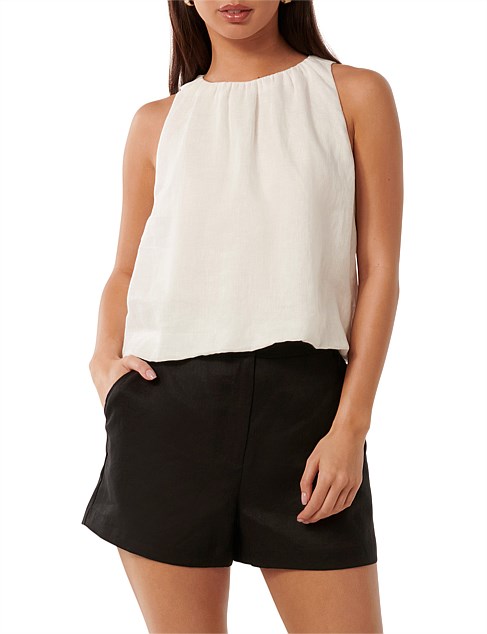 ROSALIND BUBBLE LINEN TOP