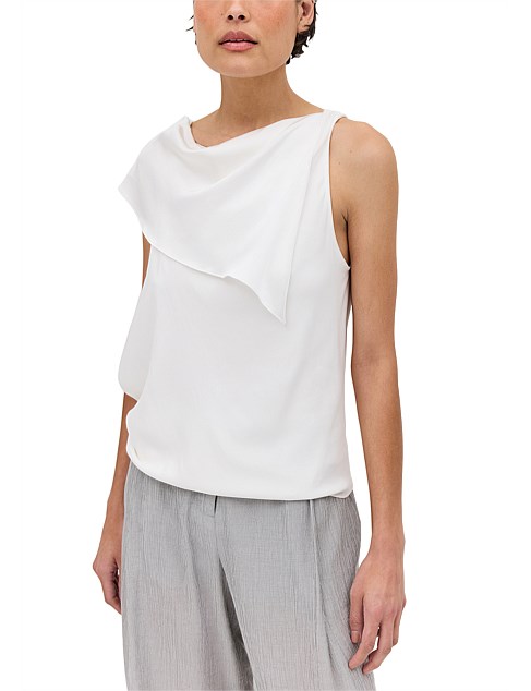 IVORY TEXTURED CREPE RHYTHM TOP