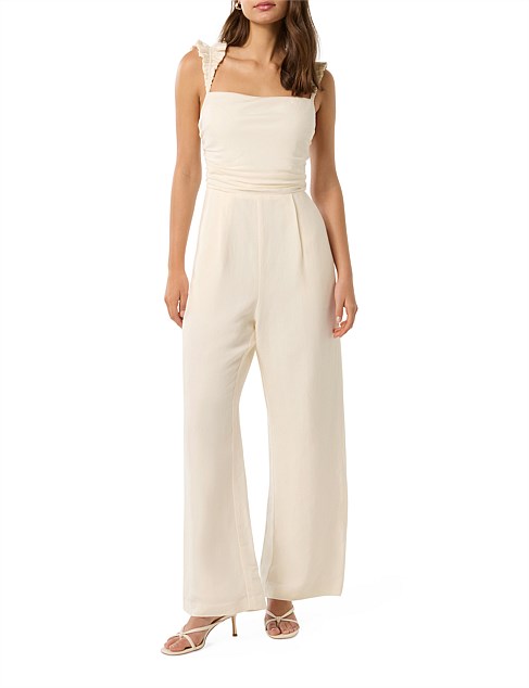 REYA RUCHED BODICE JUMPSUIT