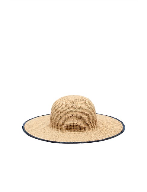 WIDE BRIM CONTRAST HAT