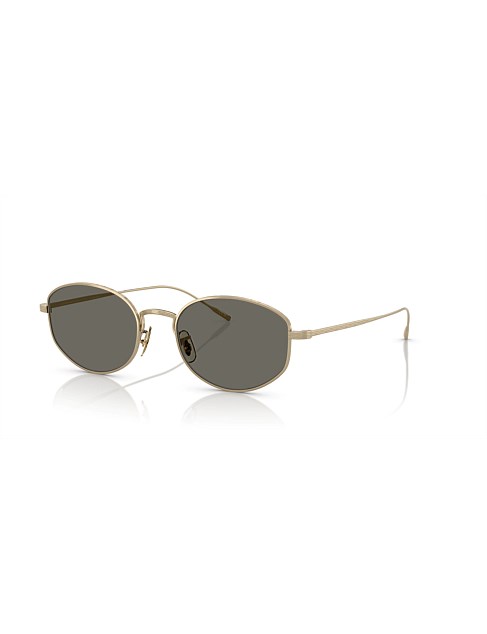 ESTRA Oval SOFT GOLD CARBON GREY Sunglasses