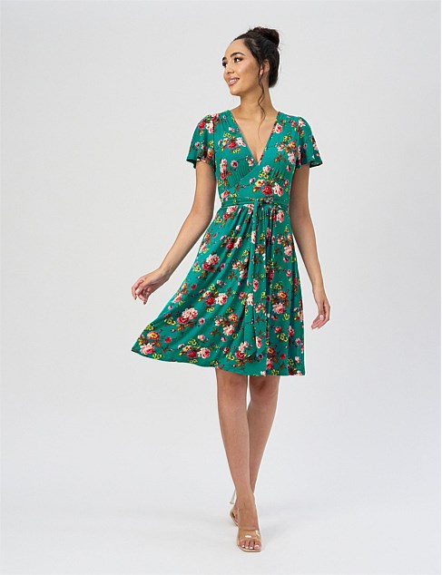 MAIA BUTTERFLY SLEEVE DRESS