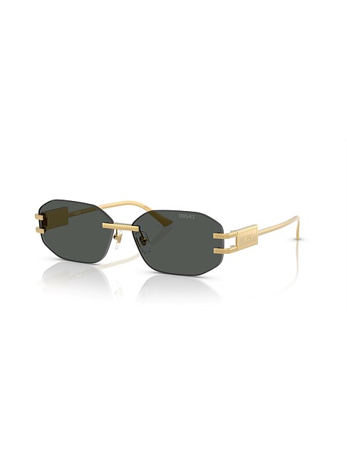 Irregular GOLD DARK GREY Sunglasses