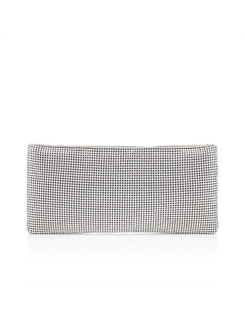 MAYKIMAY POUCH MESH/STRASS SILVER/CRYSTAL