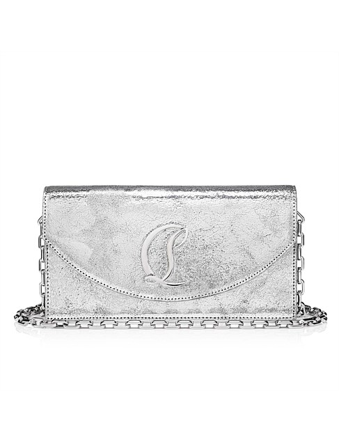 LOUBI54 CLUTCH LAMINATO MANOIR SILVER