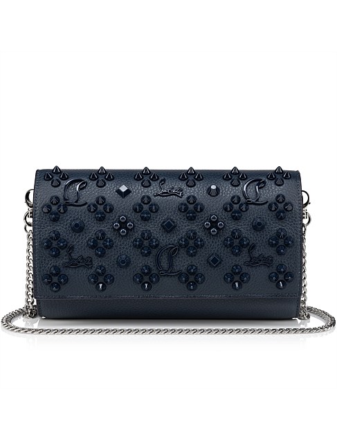 PALOMA WALLET ON A CHAIN CALF EMP/SP LOUBINTHESKY NAVY