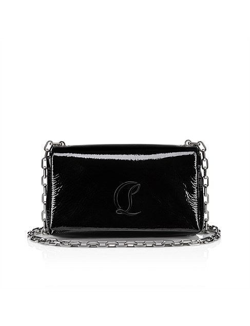 LOUBI54 SOFT POUCH PATENT VOG BLACK