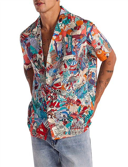 MULTIVERSE PRINTED SILK SHIRT