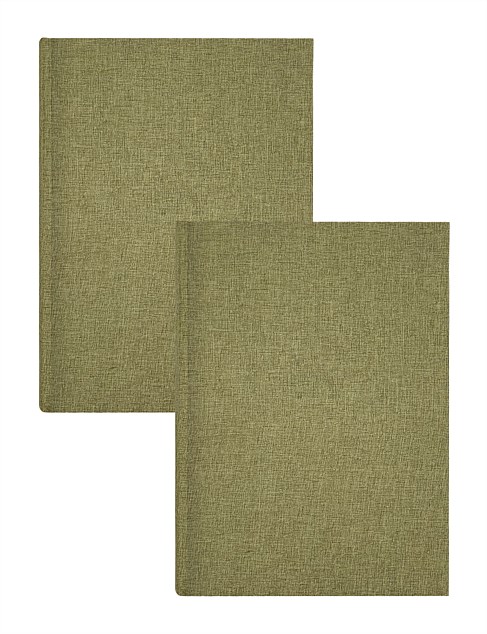 Plush Linen Photo Album Duck Egg Green - 300 photos - 2 Pack Bundle