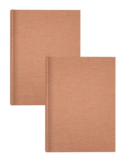 Plush Linen Photo Album Nutmeg - 300 photos - 2 Pack Bundle