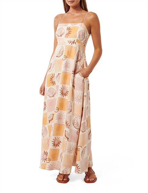 JOANNE LINEN MIDI DRESS