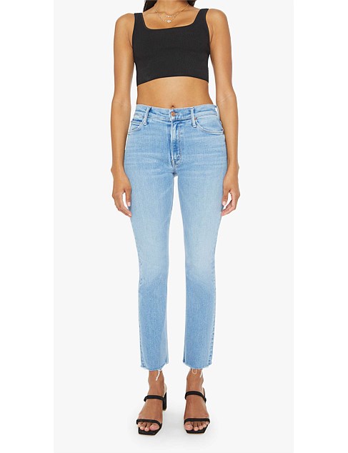 The Mid Rise Dazzler Ankle Fray Jean