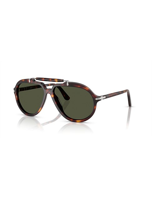 Square HAVANA GREEN Sunglasses