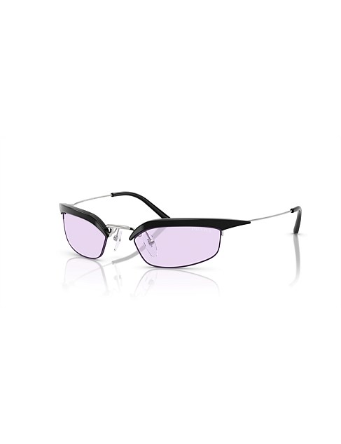 Rectangle BLACK/SILVER VIOLET Sunglasses