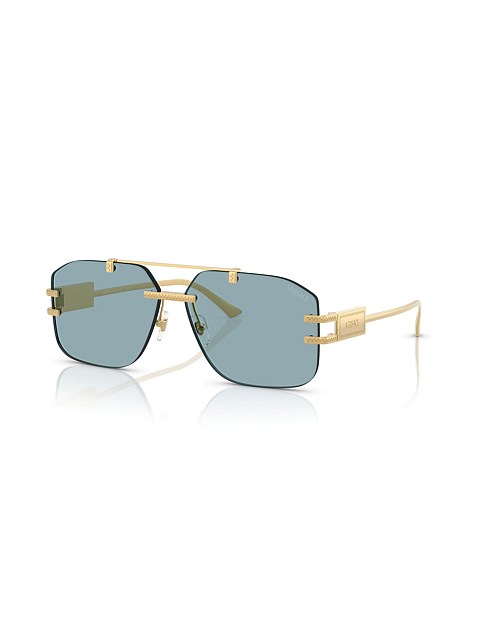 Irregular GOLD BLUE Sunglasses