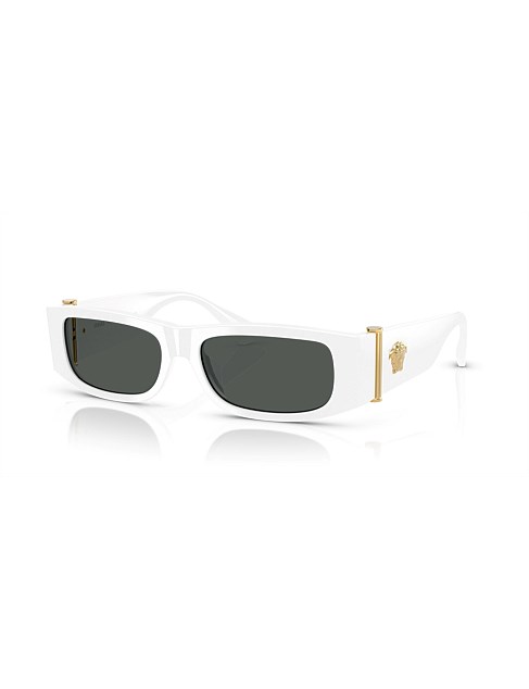 Rectangle WHITE DARK GREY Sunglasses