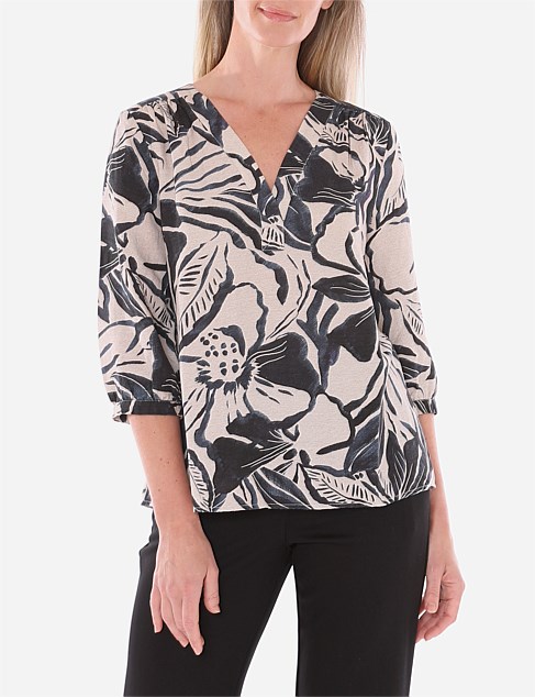 MONO BLOOM V-NECK TOP