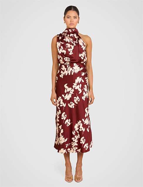 THEODORE HIGH NECK MIDI DRESS